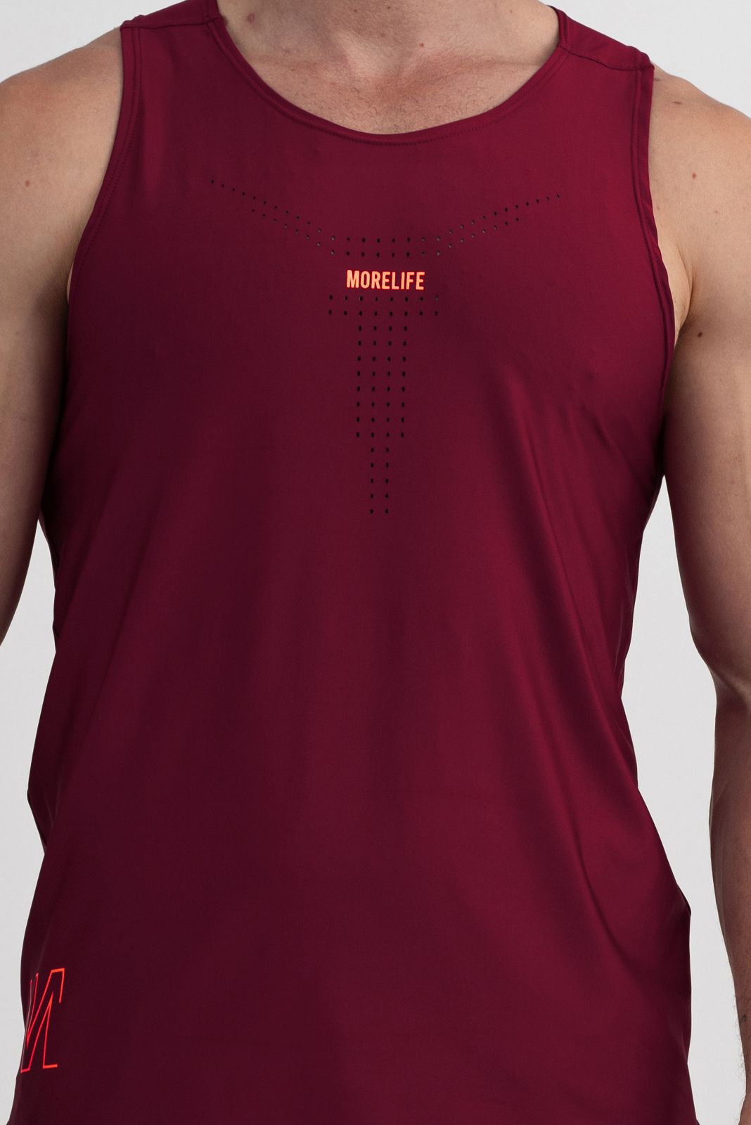 Camiseta Vino Tinto Sin Manga Hombre