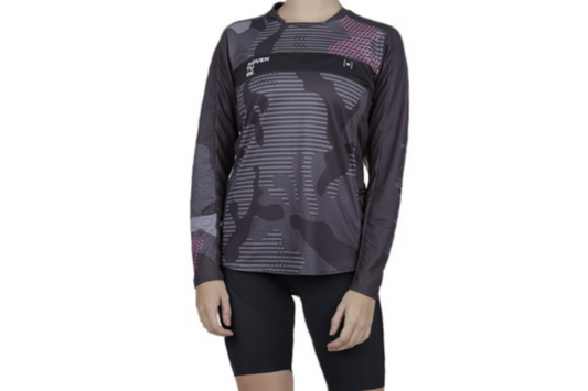 Jersey Unisex MTB Army Grey Red