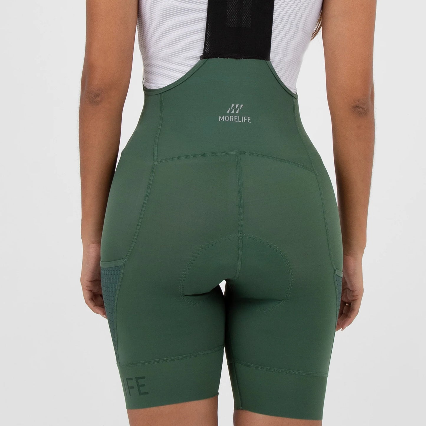 Bib Short Cargo Verde Mujer