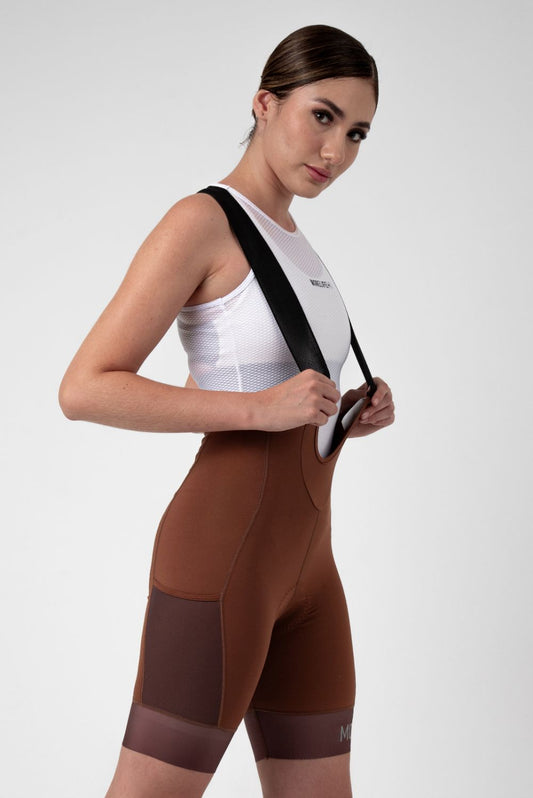 Bib Short Cargo Café Mujer