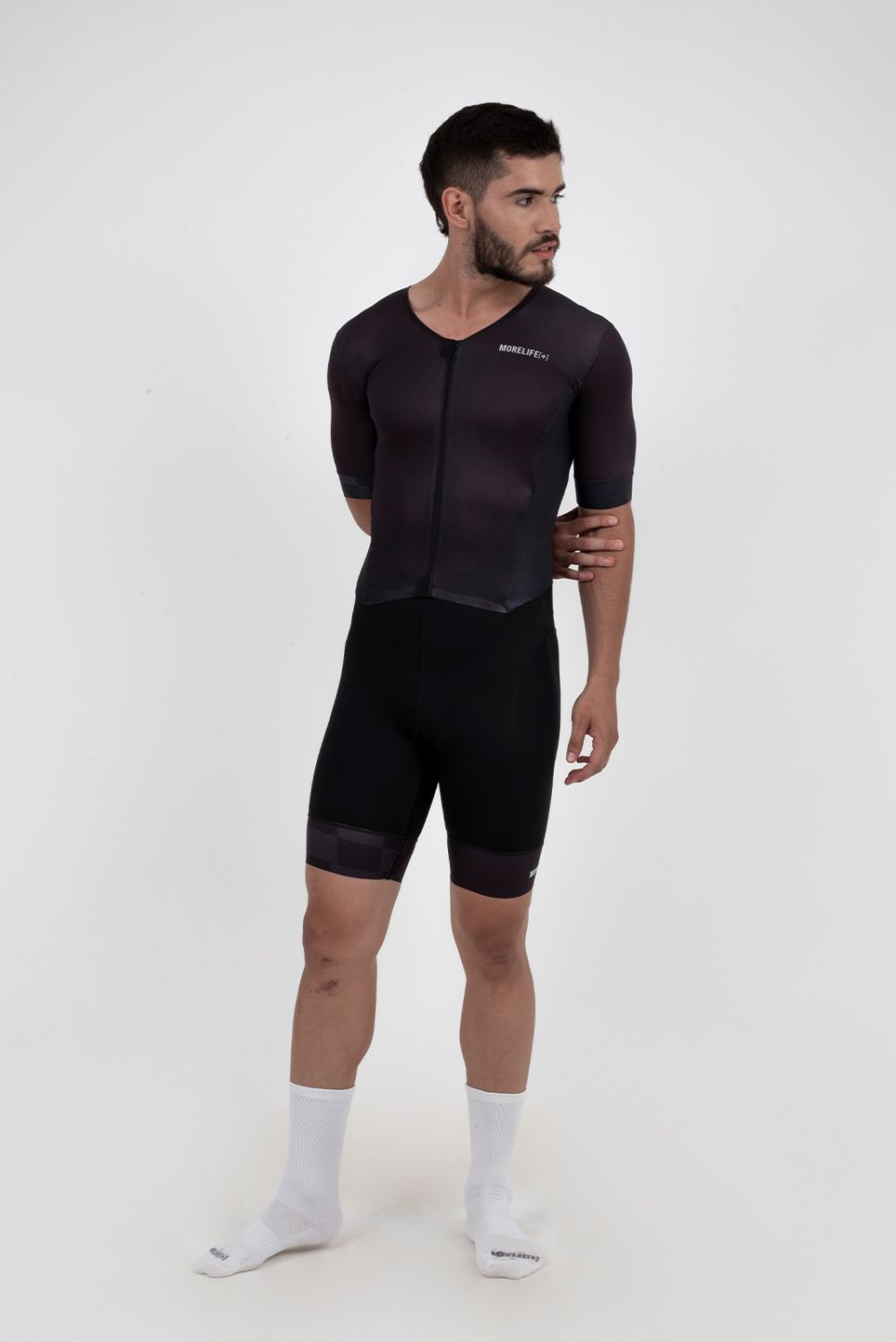 Trisuit con Manga Negro Hombre