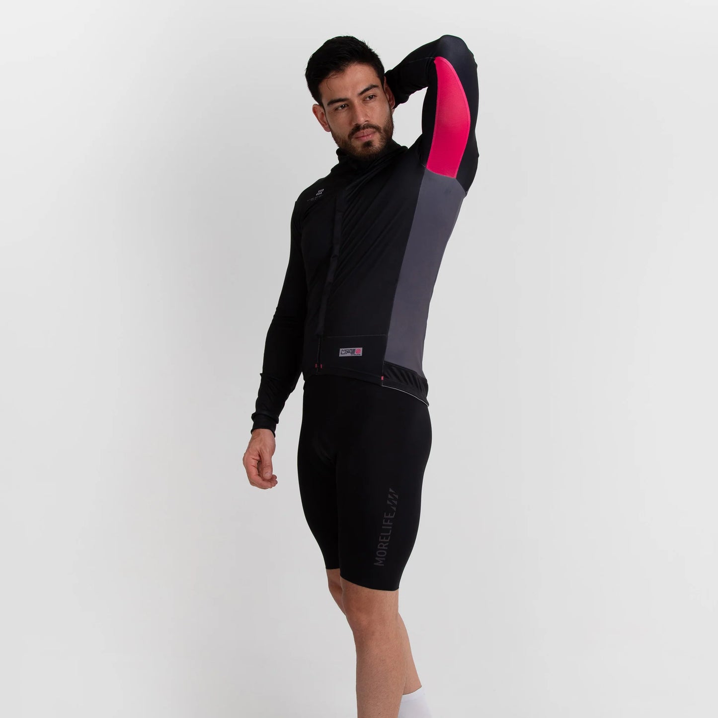 Jersey Unisex Winter Negro Fucsia