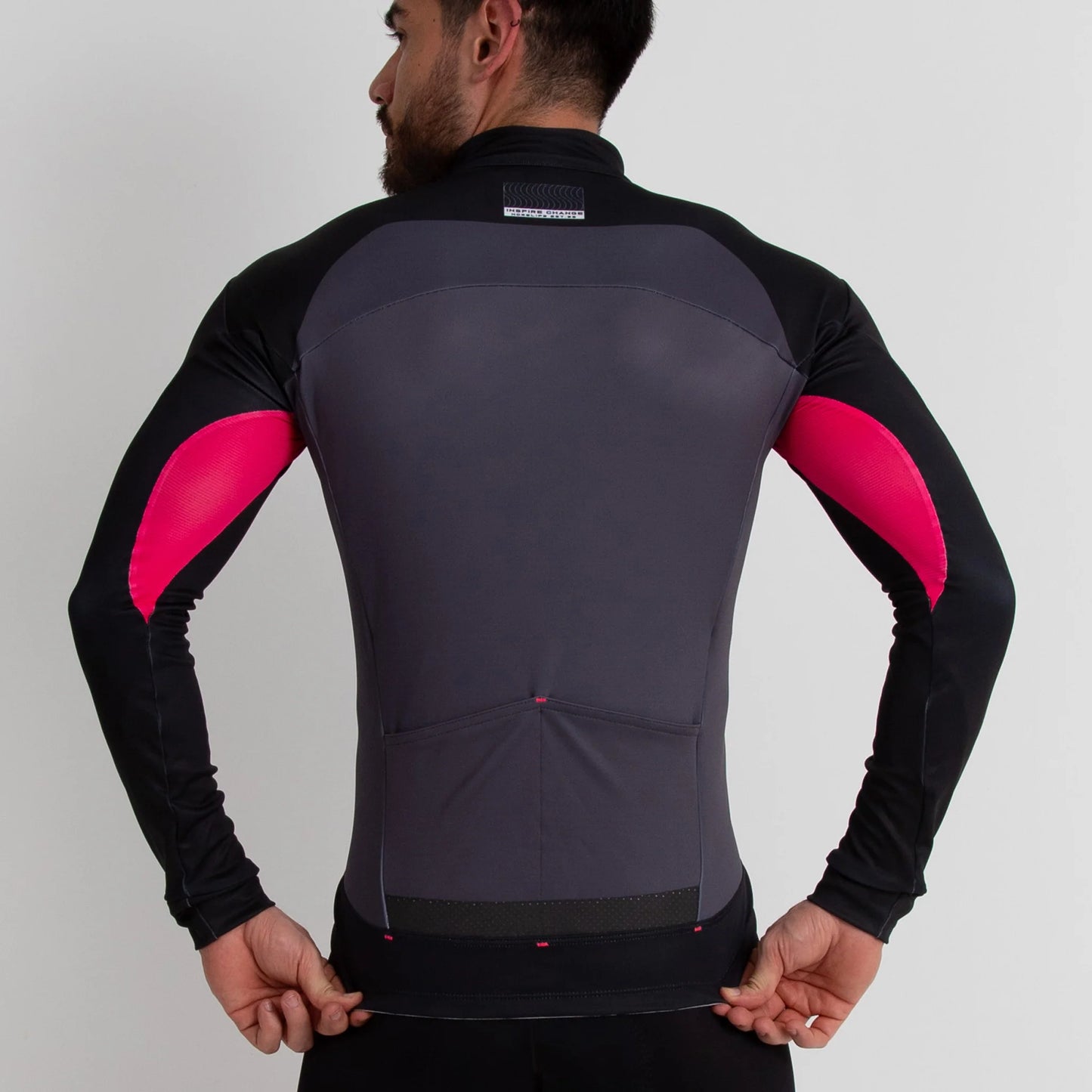 Jersey Unisex Winter Negro Fucsia