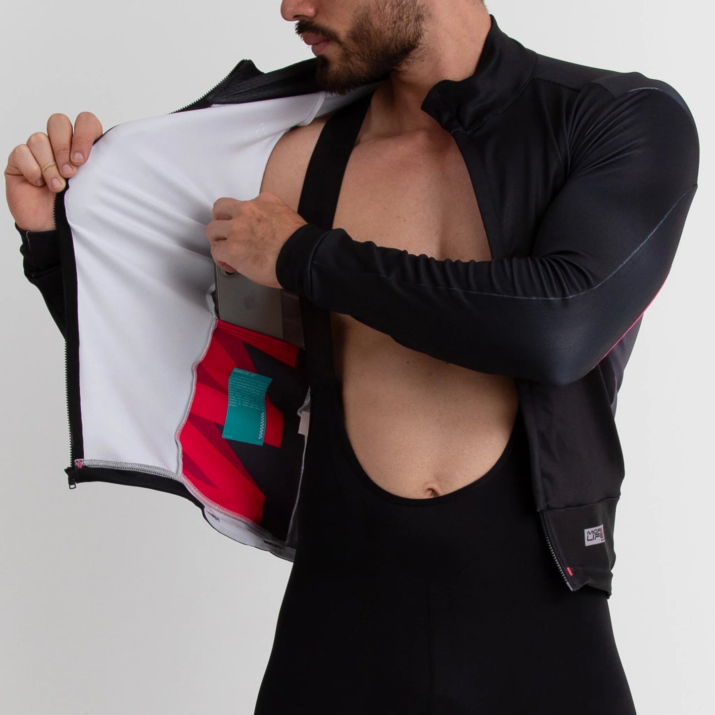 Jersey Unisex Winter Negro Fucsia