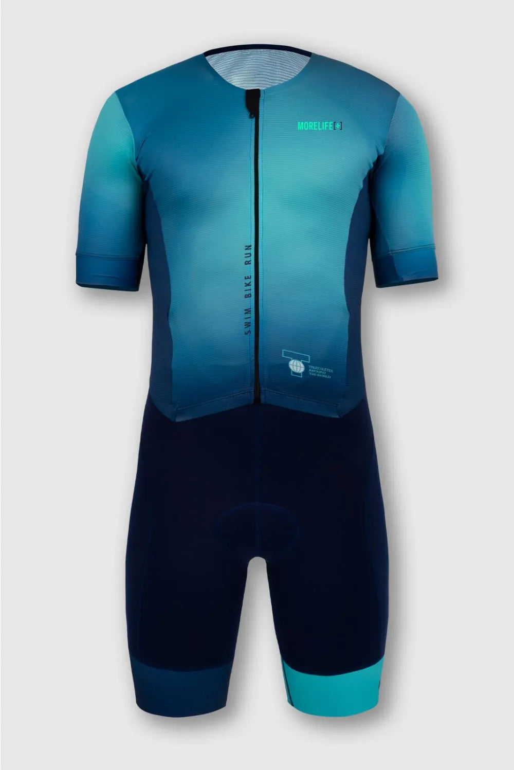 Trisuit con Manga Azul Celeste Mujer